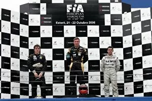 FIA European Touring Car Cup: The Super Production podium: Stefano Valli BMW 2nd