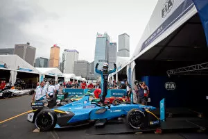 Images Dated 9th October 2016: FIA Formula E Hong Kong e-Prix. The Race. Sebastien Buemi (SUI), Renault e