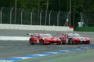 Images Dated 17th May 2004: FIA GT Championship: Matteo Bobbi BMS Scuderia Italia Ferrari 550 Maranello battles with