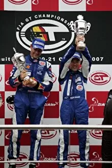 FIA GT Championship: Race winners Karl Wendlinger and Ryan Sharp Jet Alliance Racing on the podium