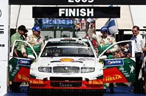 Images Dated 13th November 2005: FIA World Rally Championship: Armin Schwarz Skoda Fabia WRC at the end of his WRC driving career