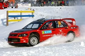 Sweden Collection: FIA World Rally Championship: Gigi Galli with co-driver Giovanni Bernacchini Ralliart Italy