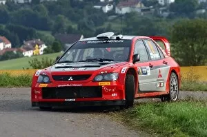 Germany Gallery: FIA World Rally Championship: Harri Rovanpera, Mitsubishi Lancer WRC, on Stage 7