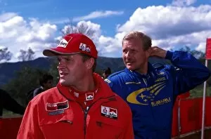 Images Dated 15th October 2001: FIA World Rally Championship: L-R: Tommi Makinen, Juha Kankkunen