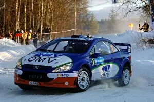 Images Dated 6th February 2006: FIA World Rally Championship: Manfred Stohl with co-driver Ilka Minor OMV Peugeot 307 WRC on stage 2