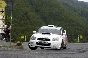 2003 WRC Gallery: FIA World Rally Championship: Mark Higgins, Subaru Impreza, on Stage 8