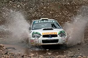 Turkey Collection: FIA World Rally Championship: Mark Higgins, Subaru Impreza WRC, at the watersplash on Stage 13