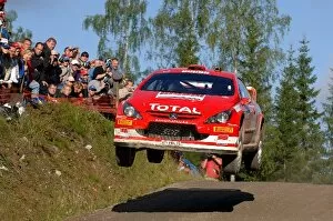 Finland Collection: FIA World Rally Championship: Markko Martin, Peugeot 307 WRC, on stage 11