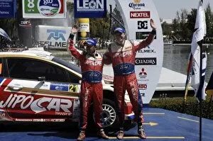 Mexico Gallery: FIA World Rally Championship: Martin Prokop and Jan Tomanek on the podium
