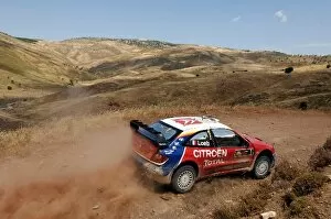 Cyprus Collection: FIA World Rally Championship: Rally leader Sebastien Loeb, Citroen Xsara WRC, on Stage 9