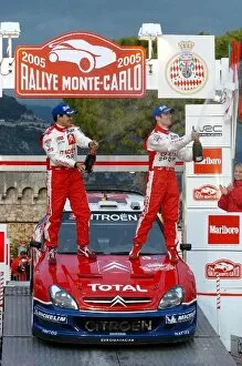 Images Dated 24th January 2005: FIA World Rally Championship: Rally winners Sebastien Loeb with co-driver Daniel Elena Citroen