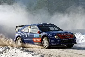 Sweden Collection: FIA World Rally Championship: Sebastien Loeb with co-driver Daniel Elena Kronos Total Citroen