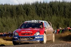 Images Dated 16th September 2005: FIA World Rally Championship: Sebastien Loeb, Citroen Xsara WRC, on Stage 1, Brechfa