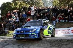 Images Dated 9th April 2006: FIA World Rally Championship: Stephane Sarrazin, Subaru Impreza WRC, on stage 10