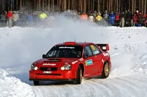 Sweden Collection: FIA World Rally Championship: Thomas Radstrom with co-driver Jorgen Skallman RallyTeam Olsbergs