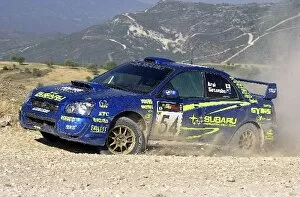 Images Dated 26th June 2003: FIA World Rally Championship: Toshihiro Arai Subaru Impreza WRX with co-driver Tony Sircombe