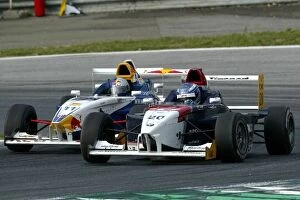 Formula Bmw Adac Championship Collection: Filip Salaquarda (CZE), Sonax I. S. R-Charouz, holding off Sebastian Vettel (GER)