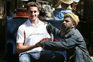 Images Dated 7th February 2008: Force India F1 Drivers in Mumbai: Adrian Sutil, Force India F1 Team