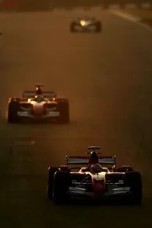 Images Dated 29th November 2006: Formula 1 Testing: Felipe Massa Ferrari and Luca Badoer Ferrari test driver at Sunset