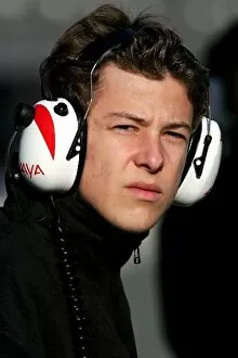 Images Dated 13th December 2006: Formula 1 Testing: Marco Andretti watches testing in preparation for his test for Honda on Friday