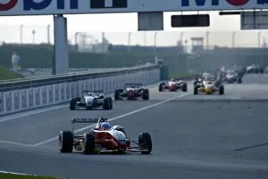 Images Dated 25th October 2003: Formula 3 Euro Series: Markus Winkelhock Mucke Motorsport lead from the start after pole man Alex