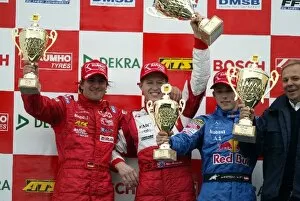 Images Dated 5th October 2003: Formula 3 EuroSeries: 1st and 2003 F3 EuroSeries champion, Ryan Briscoe, Prema Powerteam, centre