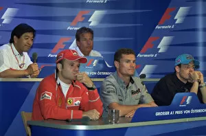 Images Dated 13th July 2000: Formula One Austrian Grand Prix Takefumi Hosaka of Honda answers questions in the FIA