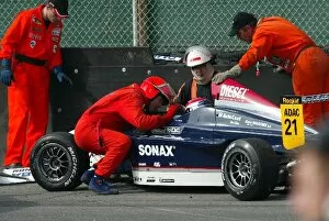 Dutch Collection: Formula BMW ADAC Championship: Jan Charouz, Eifelland Racing, hit the barriers very hard