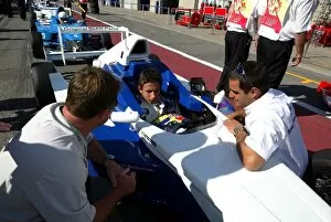 Images Dated 12th June 2004: Formula BMW USA Championship: Juan Pablo Montoya Williams shows his support for his brother