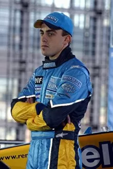 Images Dated 20th January 2003: Formula One Launch: Fernando Alonso Renault at the launch of the Renault R23