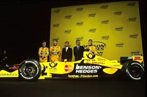 Images Dated 16th January 2001: Formula One Launch: L to R: Jarno Trulli, Heinz Harald Frentzen