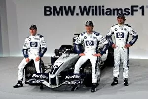Images Dated 31st January 2005: Formula One Launch: Nick Heidfeld Williams; Mark Webber Williams; Antonio Pizzonia Williams Test