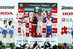 Ladies Collection: Formula Nippon Championship: The podium finishers: Yuji Ide Impul Racing 2nd