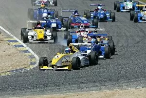 Jarama Collection: Formula Renault Eurocup: Eric Salignon Graff Racing leads the field into the first corner