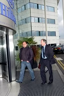 Images Dated 25th January 2005: Formula One Team Meeting: Midland Group Marketing Director Dr Colin Kolles, left