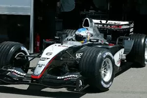 Images Dated 21st May 2003: Formula One Testing: Alex Wurz makes his debut test in the McLaren Mercedes MP4 / 18