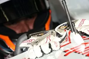 Images Dated 24th July 2008: Formula One Testing: Alpinestars gloves of Vitantonio Liuzzi Force India F1 Third Driver