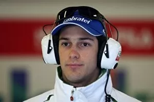Images Dated 17th November 2008: Formula One Testing: Bruno Senna prepares to test for Honda Racing