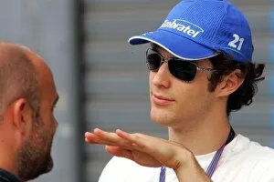 Images Dated 30th August 2007: Formula One Testing: Bruno Senna visits Red Bull Racing