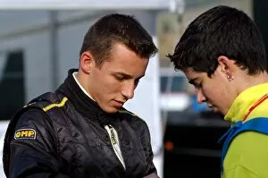Images Dated 25th November 2004: Formula One Testing: Christian Klien Red Bull signs an autograph