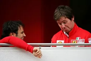 Images Dated 12th February 2007: Formula One Testing: Felipe Massa Ferrari and Rob Smedley Ferrari Race Engineer