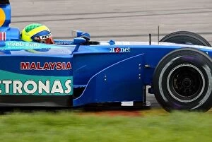 Images Dated 5th April 2002: Formula One Testing: Felipe Massa tests the Sauber C21