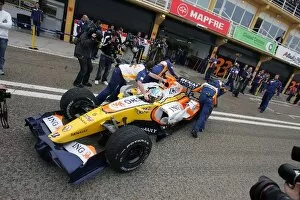 Images Dated 21st January 2008: Formula One Testing: Fernando Alonso tests the new Renault R28 for the first time