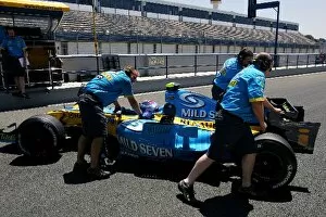Images Dated 13th July 2005: Formula One Testing: Franck Montagny Renault R25 in the pits