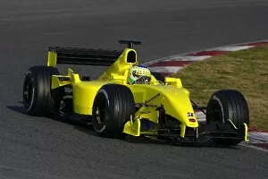Images Dated 18th July 2002: Formula One Testing: Giancarlo Fisichella tests the new Jordan Honda EJ12