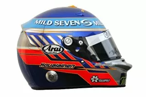 Images Dated 7th February 2006: Formula One Testing: The helmet of Heikki Kovalainen Renault test driver