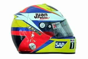 Images Dated 2nd February 2006: Formula One Testing: The helmet of Juan Pablo Montoya McLaren Mercedes