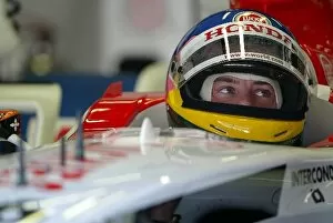 Images Dated 27th March 2003: Formula One Testing: Jacques Villeneuve tests the BAR Honda 005