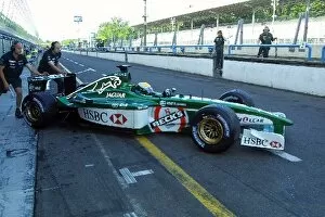 Images Dated 17th July 2001: Formula One Testing: James Courtney Jaguar Cosworth R2 has his first F1 test