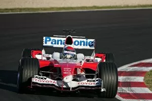 Images Dated 15th February 2005: Formula One Testing: Jarno Trulli Toyota TF105 with a new aero package